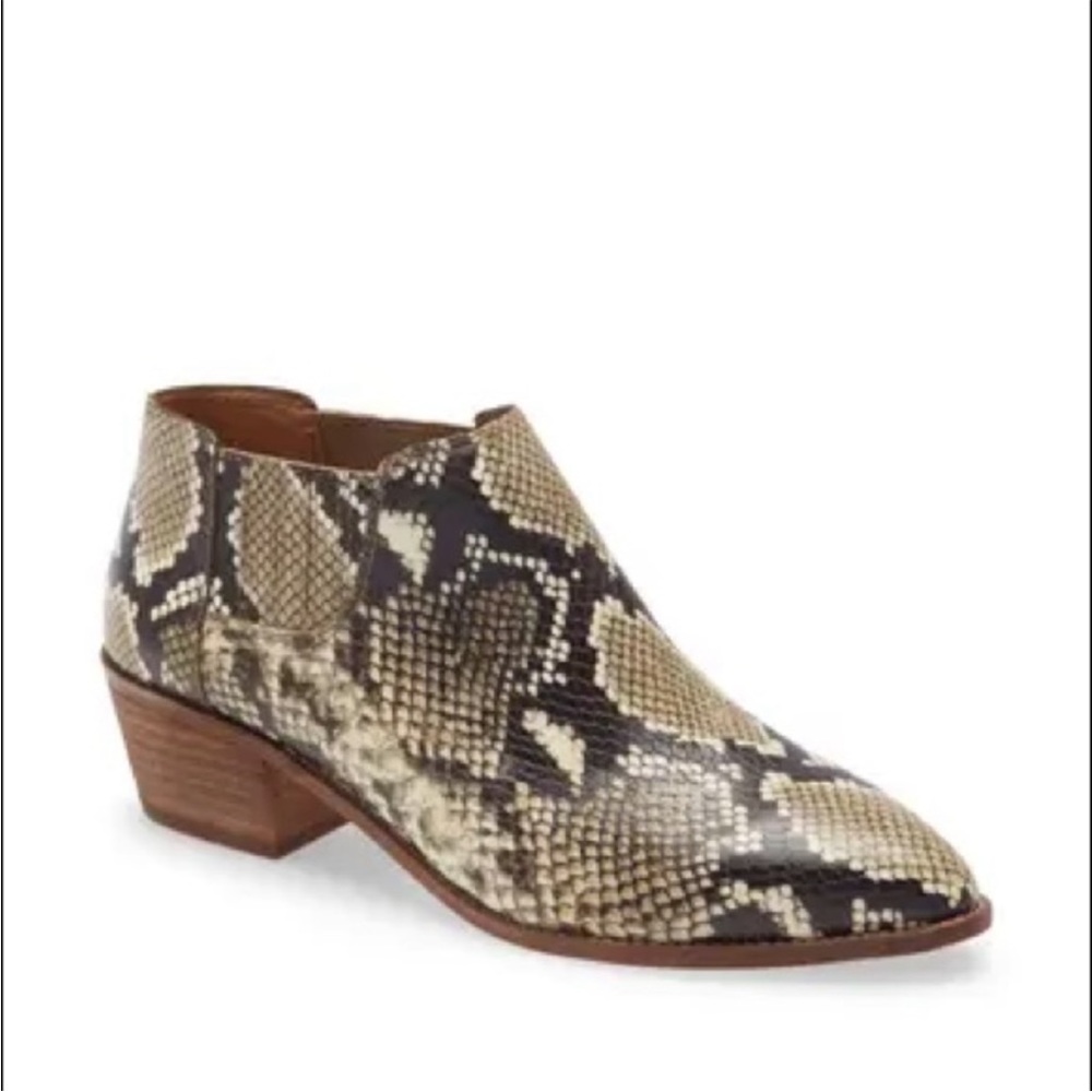 Madewell Sonia Leather Snakeskin Chelsea Boot